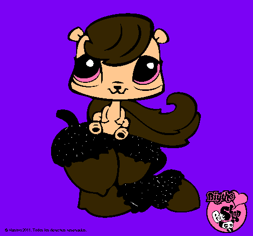 Dibujo Ardilla Littlest Pet Shop pintado por luisaben04