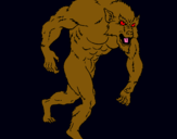 Dibujo Hombre lobo pintado por alfredoz