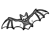 Dibujo Murciélago volando pintado por fale