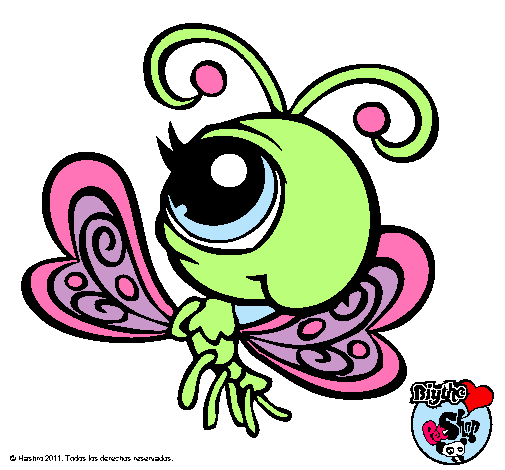 Dibujo Mariposa Littlest Pet Shop 2 pintado por Saya