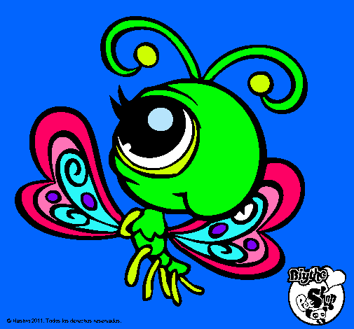 Dibujo Mariposa Littlest Pet Shop 2 pintado por abygaiil