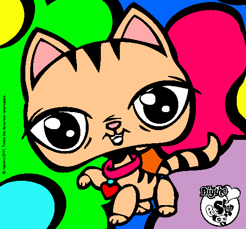 Dibujo Gatito Littlest Pet Shop pintado por PrinNadia