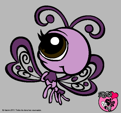 Dibujo Mariposa Littlest Pet Shop 2 pintado por emoxhiitha