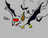 Dibujo Murciélago loco pintado por doilo