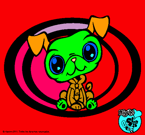 Dibujo Perrito Littlest Pet Shop pintado por loro