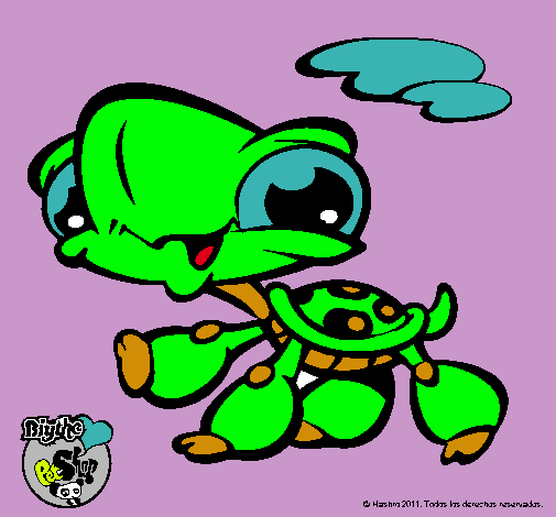 Dibujo Tortuga Littlest Pet Shop pintado por luisaben04