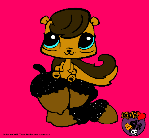 Dibujo Ardilla Littlest Pet Shop pintado por AriRM