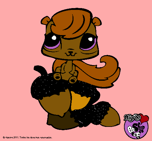 Dibujo Ardilla Littlest Pet Shop pintado por andi1965