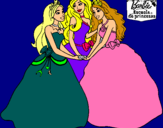 Dibujo Barbie y sus amigas princesas pintado por MURRU