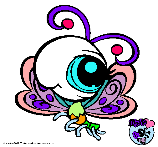 Dibujo Mariposa Littlest Pet Shop pintado por izayess