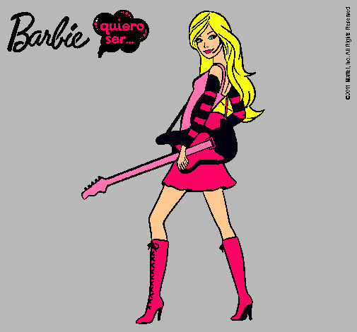 Dibujo Barbie la rockera pintado por Michuuuu