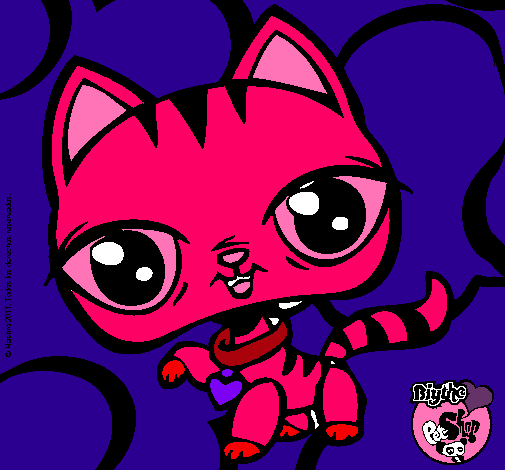 Dibujo Gatito Littlest Pet Shop pintado por RocioAnto