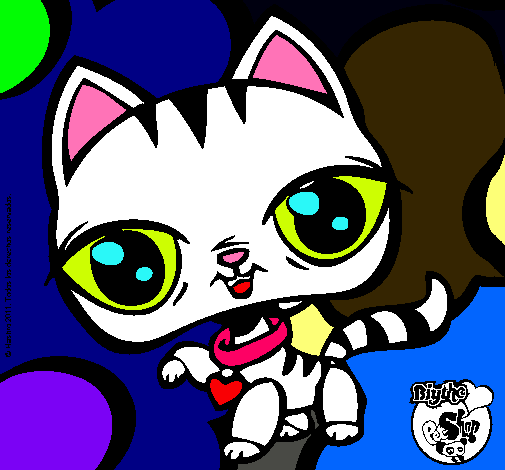 Dibujo Gatito Littlest Pet Shop pintado por PrinNadia