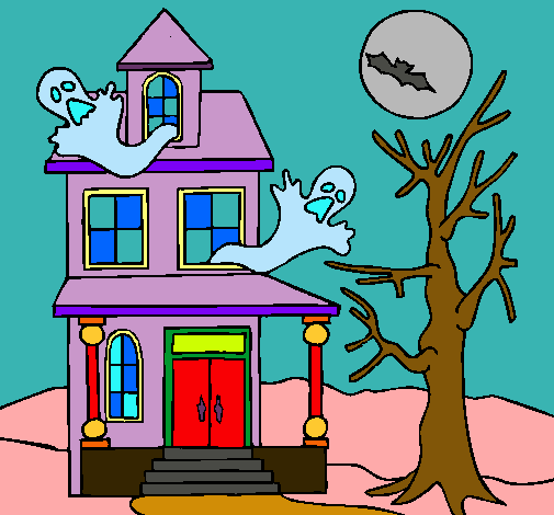 Dibujo Casa fantansma pintado por jjh2