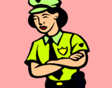 Dibujo Mujer policía pintado por candesua