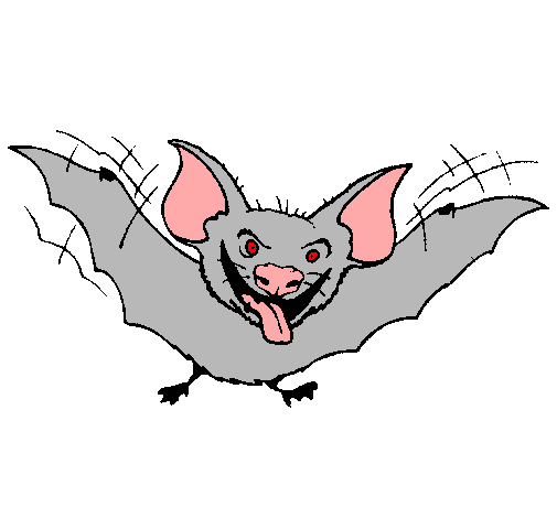 Dibujo Murciélago con la lengua fuera pintado por ANILORAC