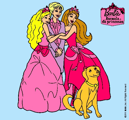 Dibujo Barbie feliz, es princesa pintado por LaEly