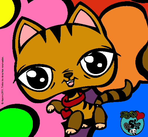 Dibujo Gatito Littlest Pet Shop pintado por paulitha