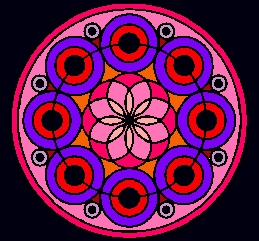 Dibujo Mandala 35 pintado por 2284