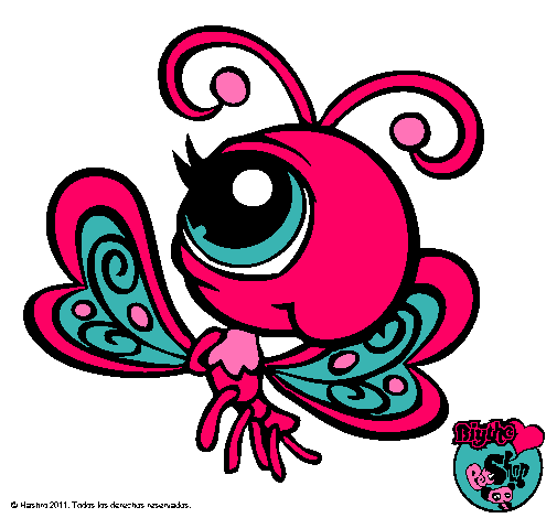 Dibujo Mariposa Littlest Pet Shop 2 pintado por lalylila