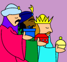 Dibujo Los Reyes Magos 3 pintado por jeannette 