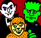 Dibujo Personajes Halloween pintado por lokito222