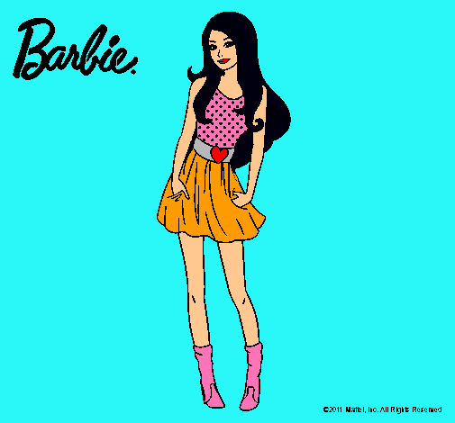 Dibujo Barbie veraniega pintado por Laaaauuu