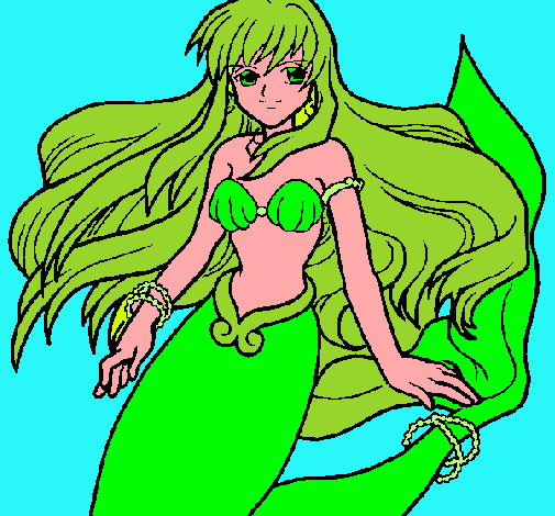 Dibujo Sirena pintado por anacalleos
