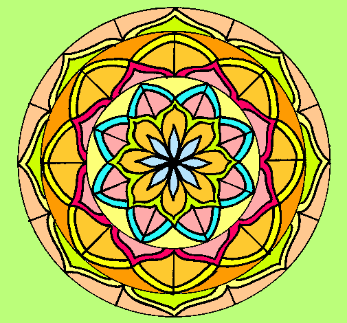 Dibujo Mandala 6 pintado por Jaquee