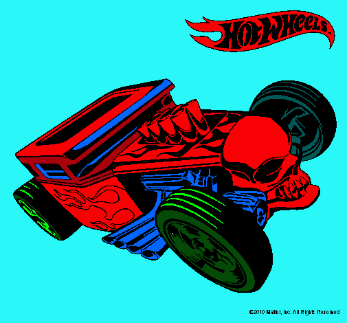 Dibujo Hot Wheels 8 pintado por Rauly