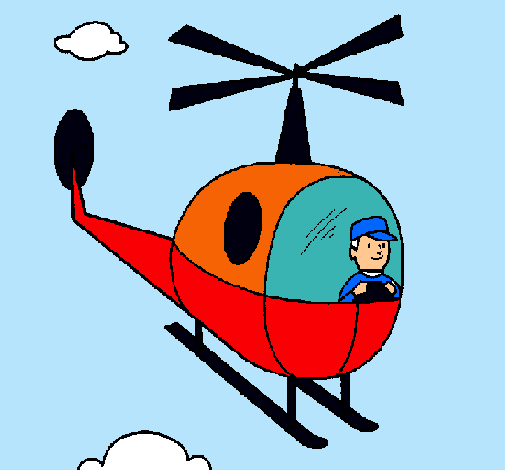 Dibujo Helicóptero pintado por candesua