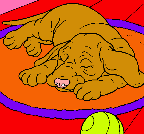 Dibujo Perro durmiendo pintado por frankiemh