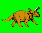 Dibujo Triceratops pintado por Hot-Wheels