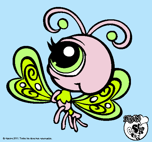 Dibujo Mariposa Littlest Pet Shop 2 pintado por Cherie