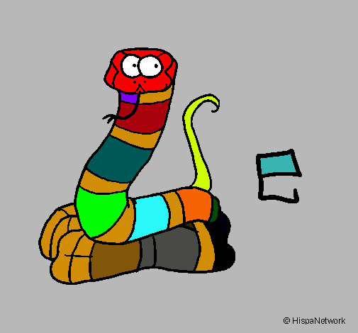 Dibujo Serpiente pintado por Rauly