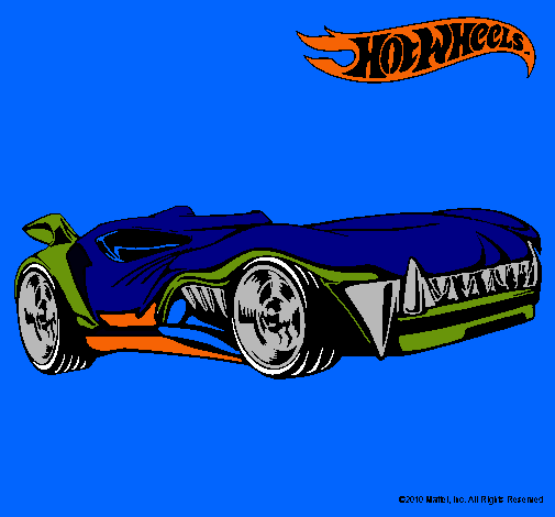 Dibujo Hot Wheels 3 pintado por mustang