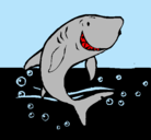 Dibujo Tiburón pintado por kike724
