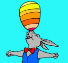 Dibujo Conejo malabarista pintado por tercero