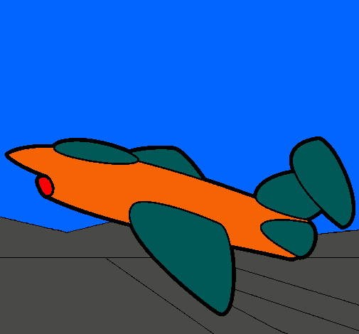 Dibujo Avión del ejercito pintado por mariapm
