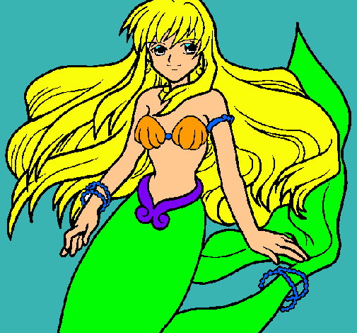 Dibujo Sirena pintado por jeannette 
