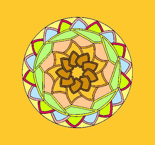 Dibujo Mandala 1 pintado por Jaquee