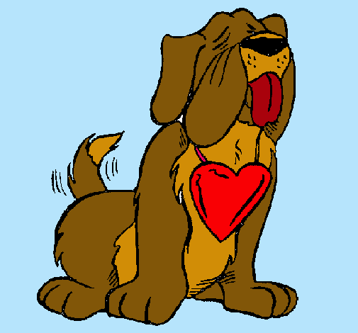 Dibujo Perro enamorado pintado por candesua