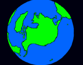 Dibujo Planeta Tierra pintado por poiujh