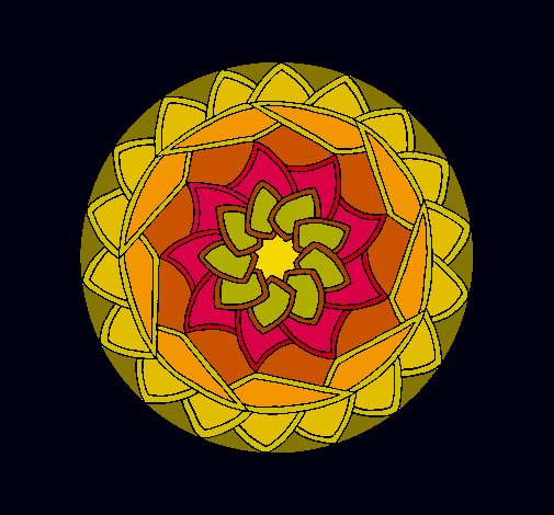 Dibujo Mandala 1 pintado por alexandraf