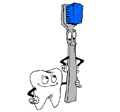 Dibujo Muela y cepillo de dientes pintado por Josh2004