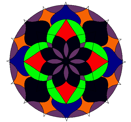 Dibujo Mandala 14 pintado por popii