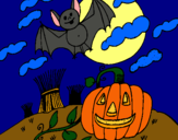 Dibujo Paisaje de Halloween pintado por leonor122456