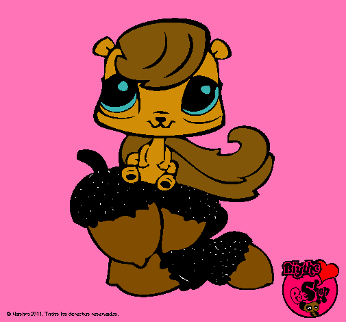 Dibujo Ardilla Littlest Pet Shop pintado por gordita14