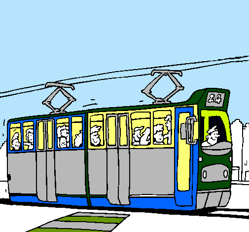 Dibujo Tranvía con pasajeros pintado por Josh2004