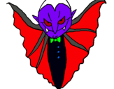 Dibujo Vampiro terrorífico pintado por dracu